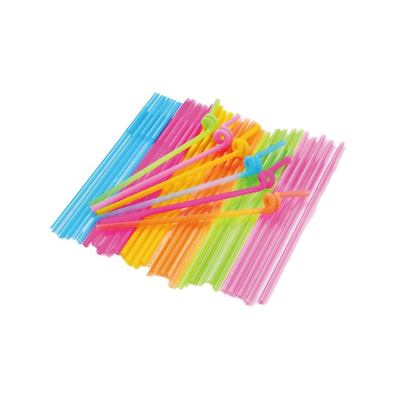 نی نوشیدنی تاشو رنگی (بسته 100 عددی)