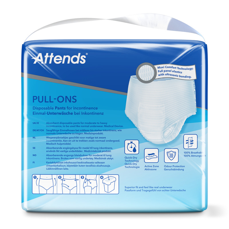 پوشک شورتی بزرگسال اتندز سایز متوسط کد 001 (16 عددی)